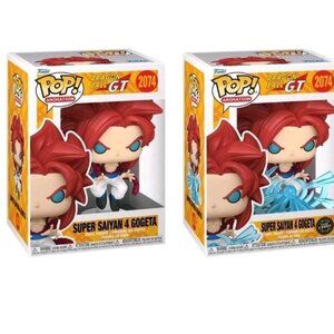 Funko Dragon Ball GT Super Saiyan 4 Gogeta Glow Chase Bundle 2074 w/protectors